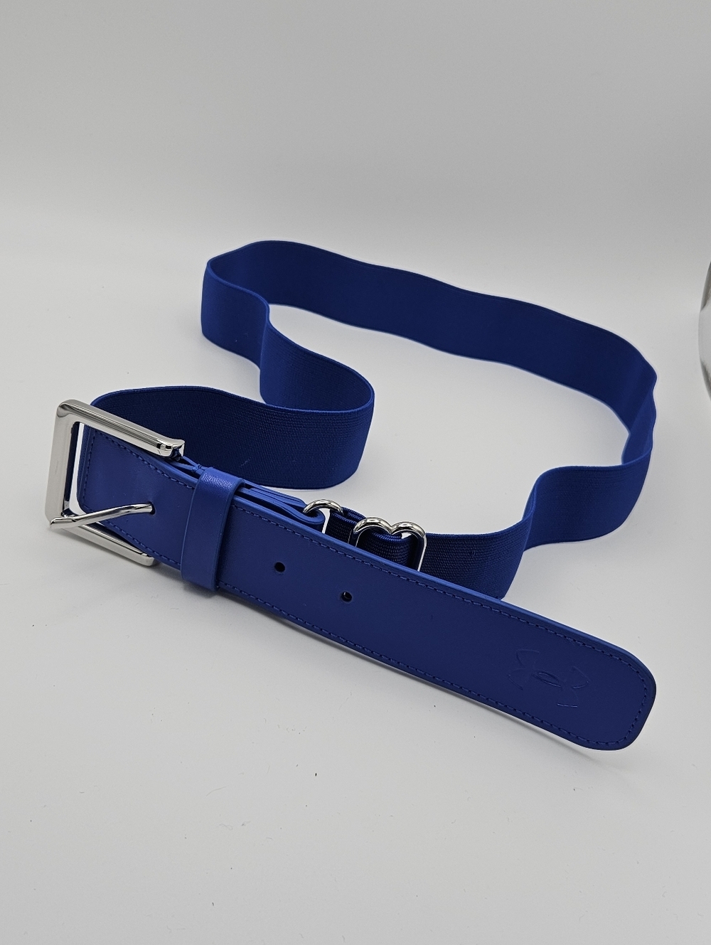 Under Armour blue elastic and faux leather belt